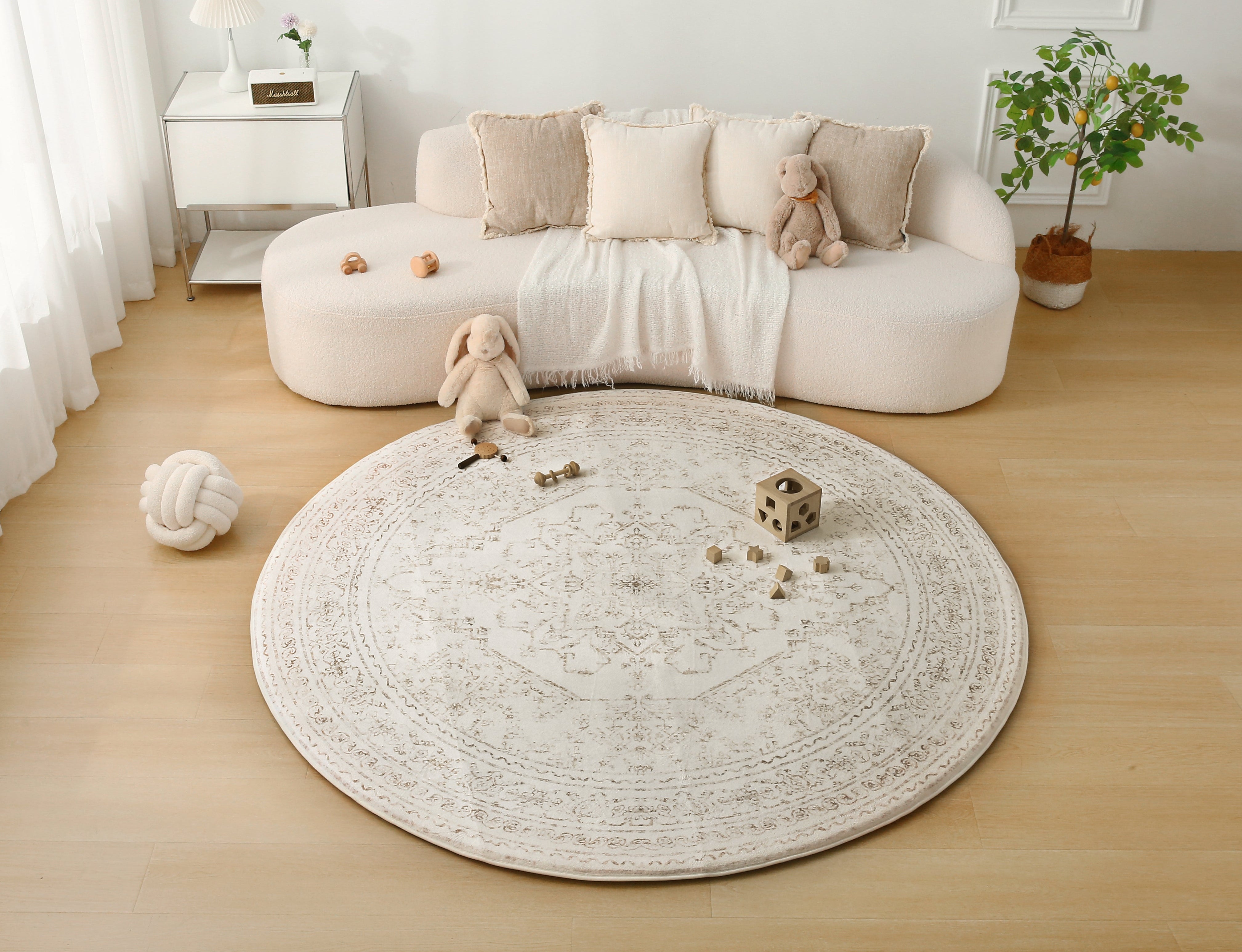 Plush Play Mat - Persian Vintage - Taupe