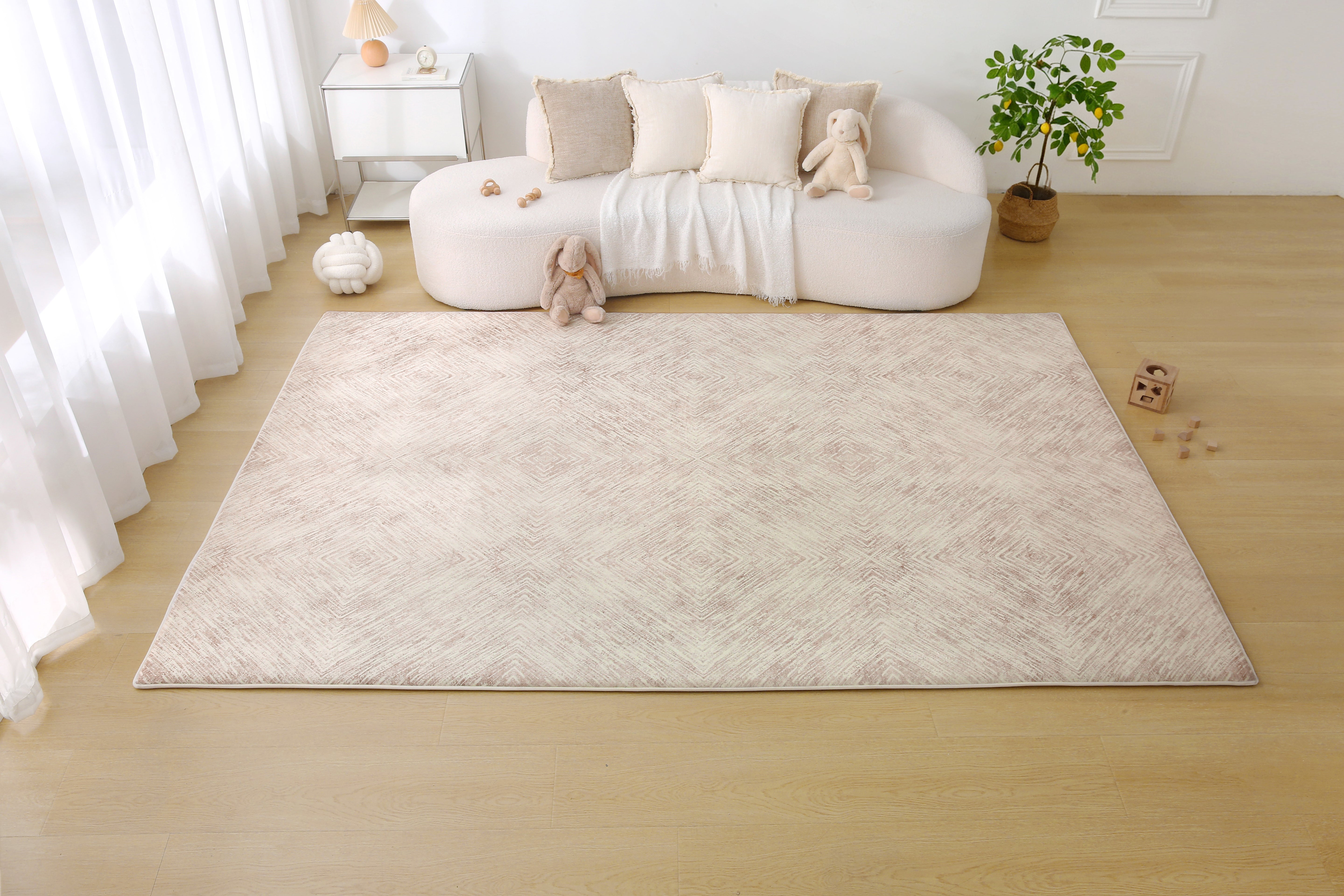 Plush Play Mat - Ikat Diamond - Nougat