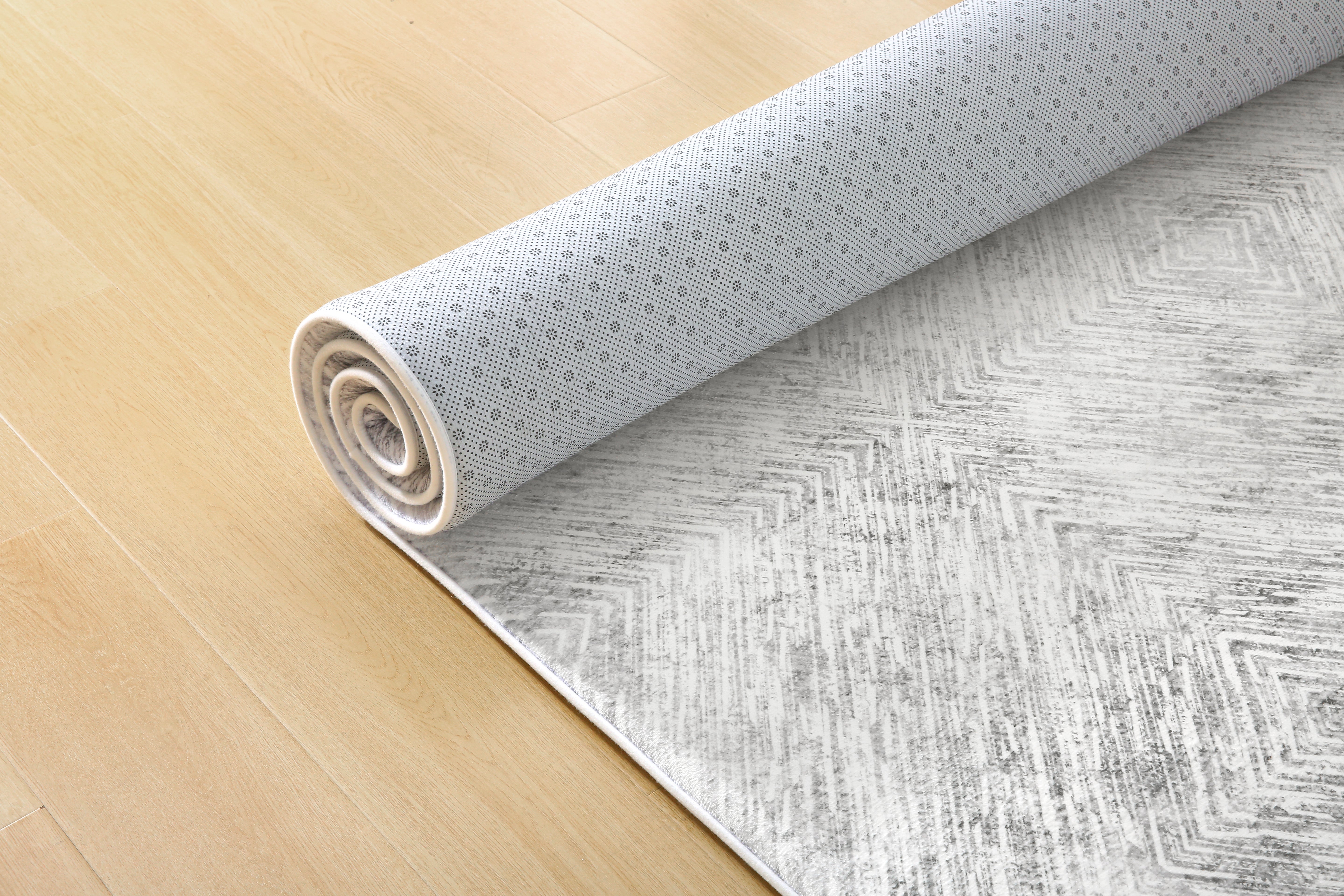 Plush Play Mat - Ikat Diamond - Stone Grey