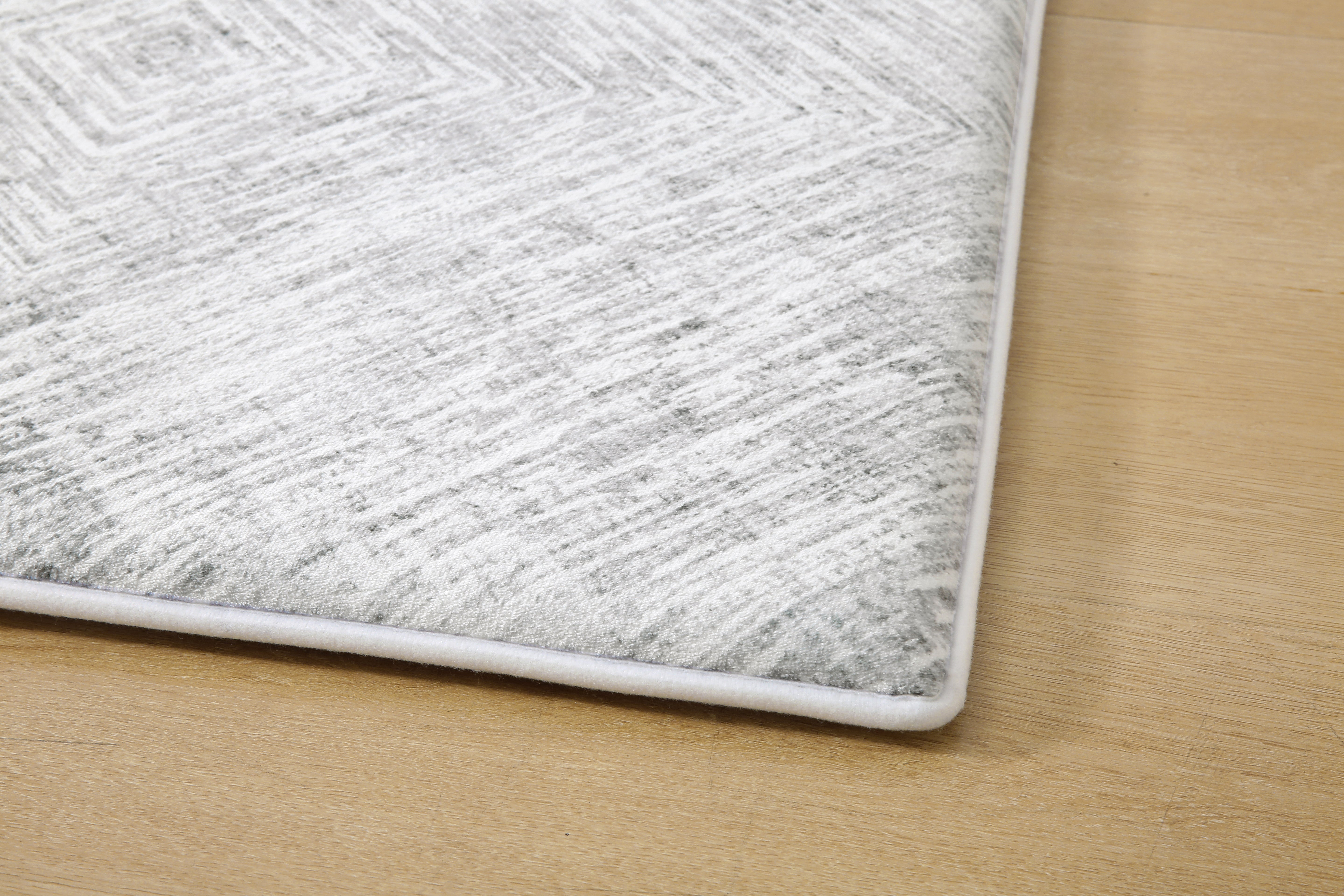 Plush Play Mat - Ikat Diamond - Stone Grey