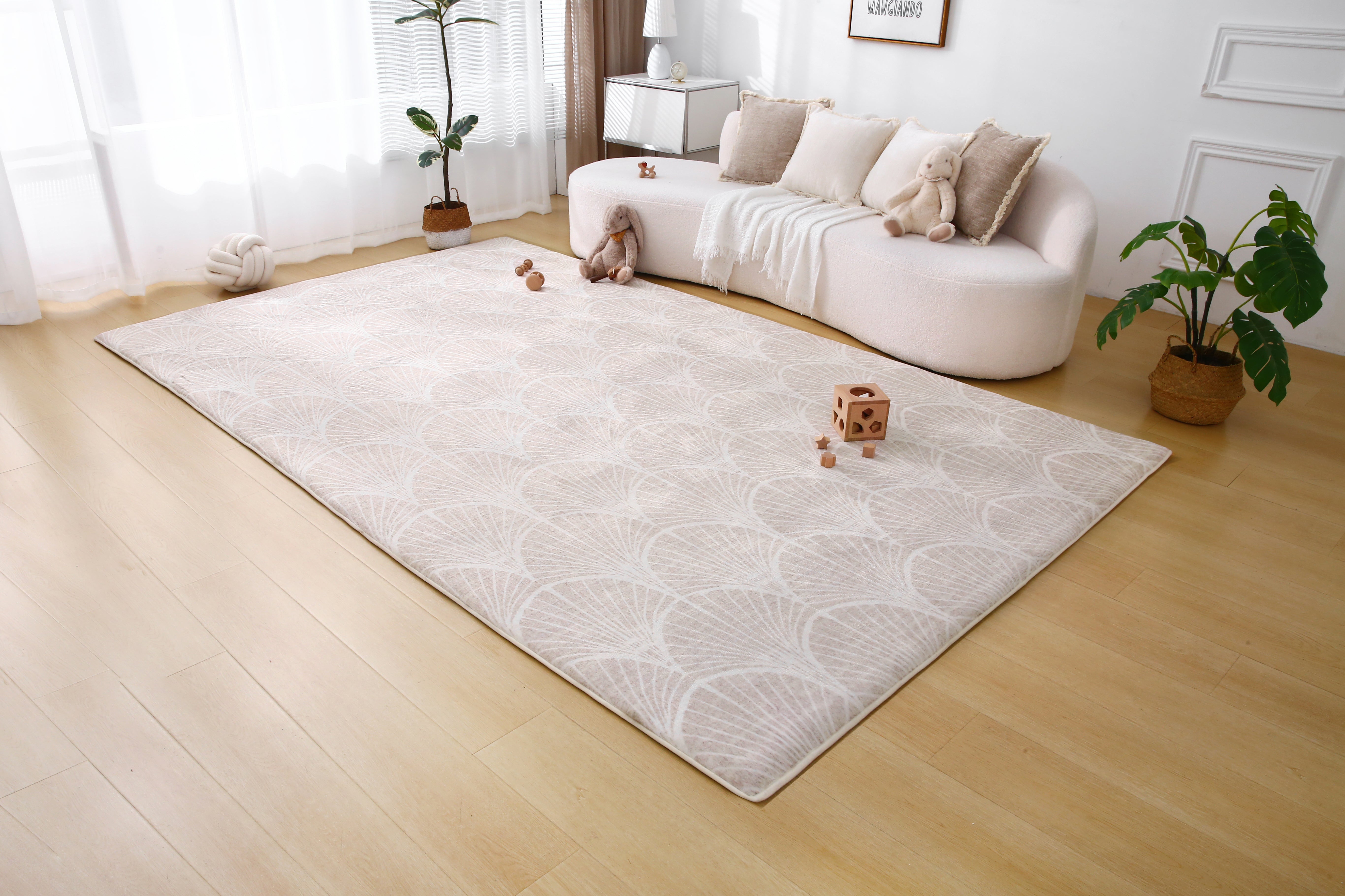 Plush Play Mat - Shell - Latte