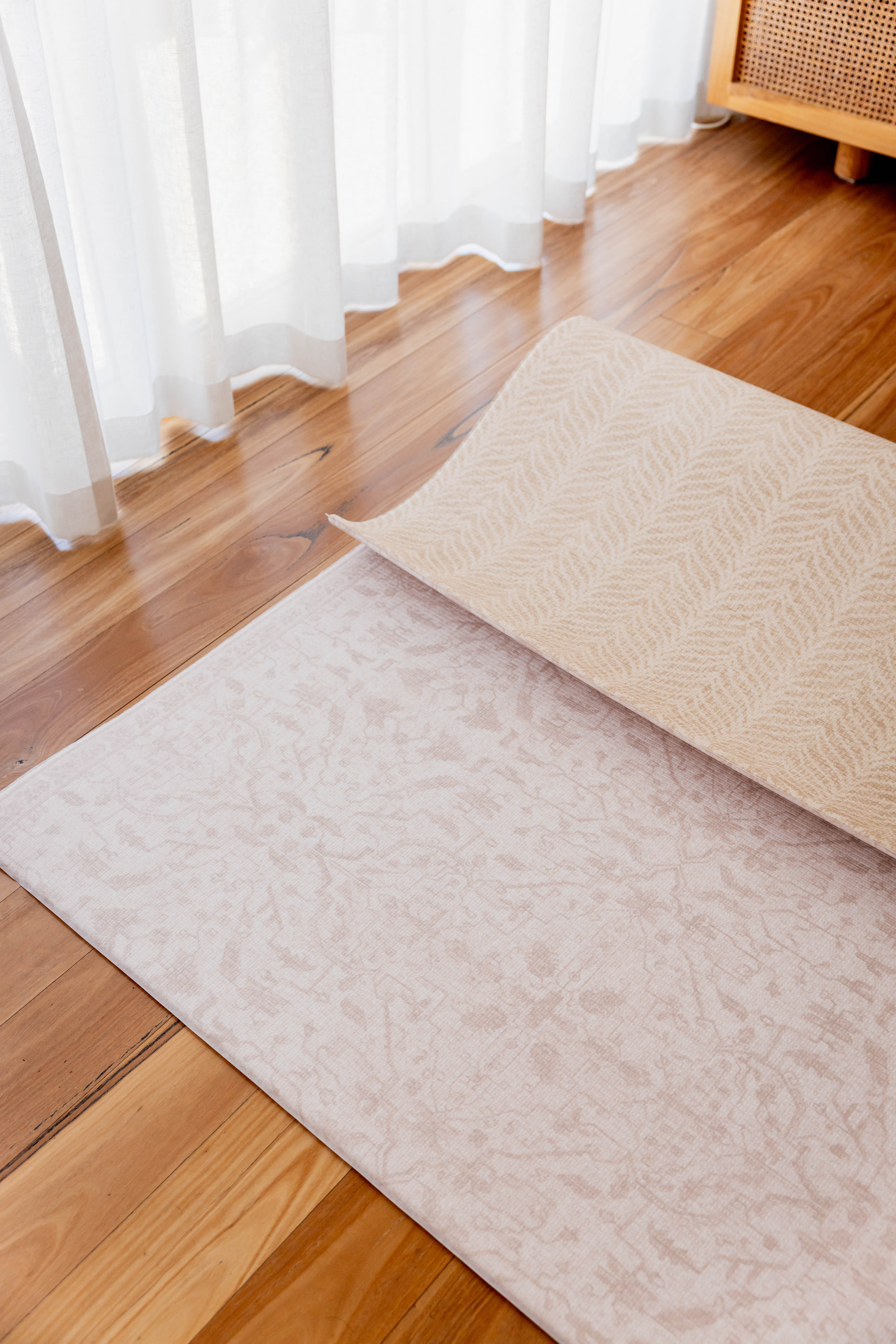 LARGE: Herringbone / Vintage Fade - Warm Neutral