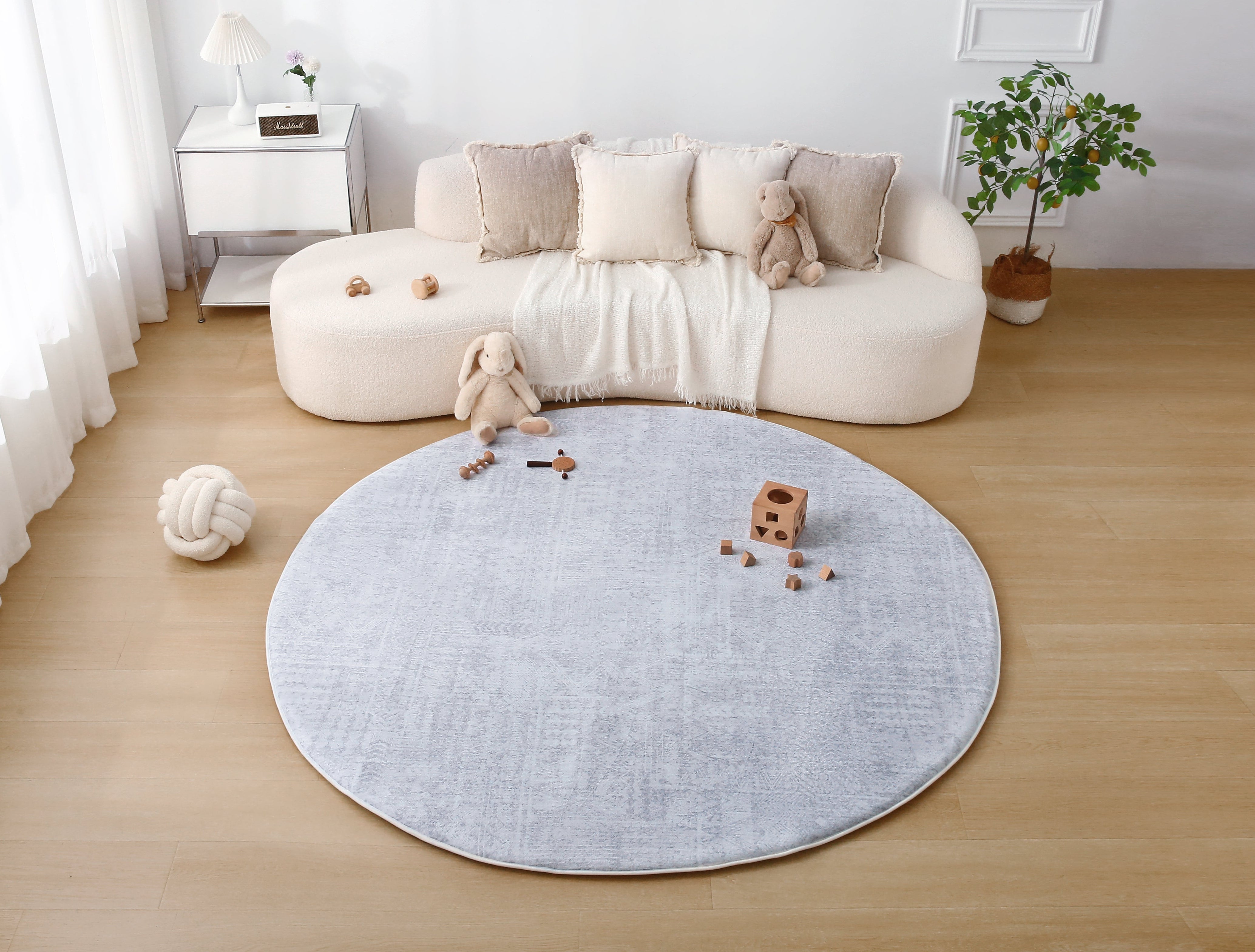 Plush Play Mat - Geo - Grey