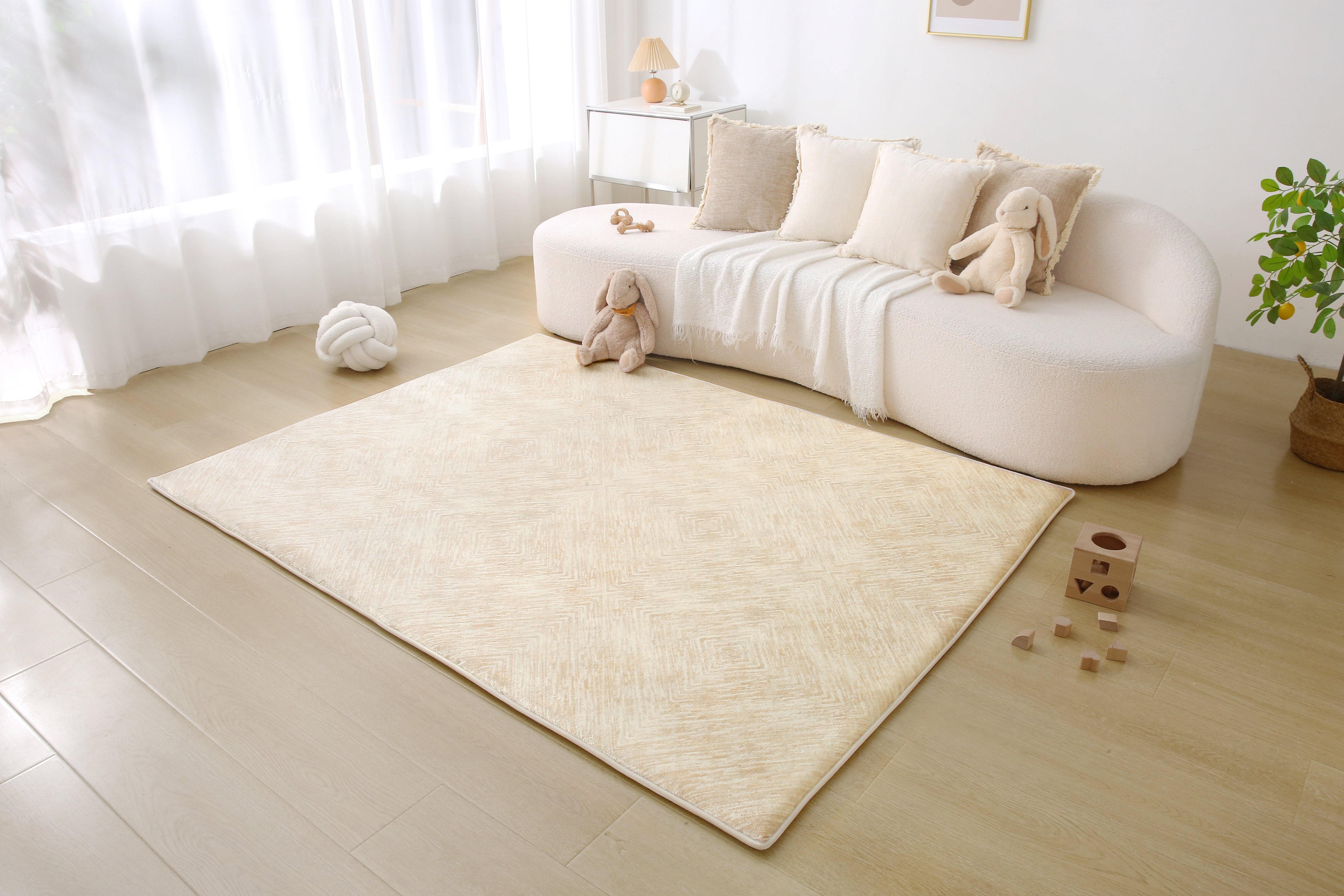 Plush Play Mat - Ikat Diamond - Sand