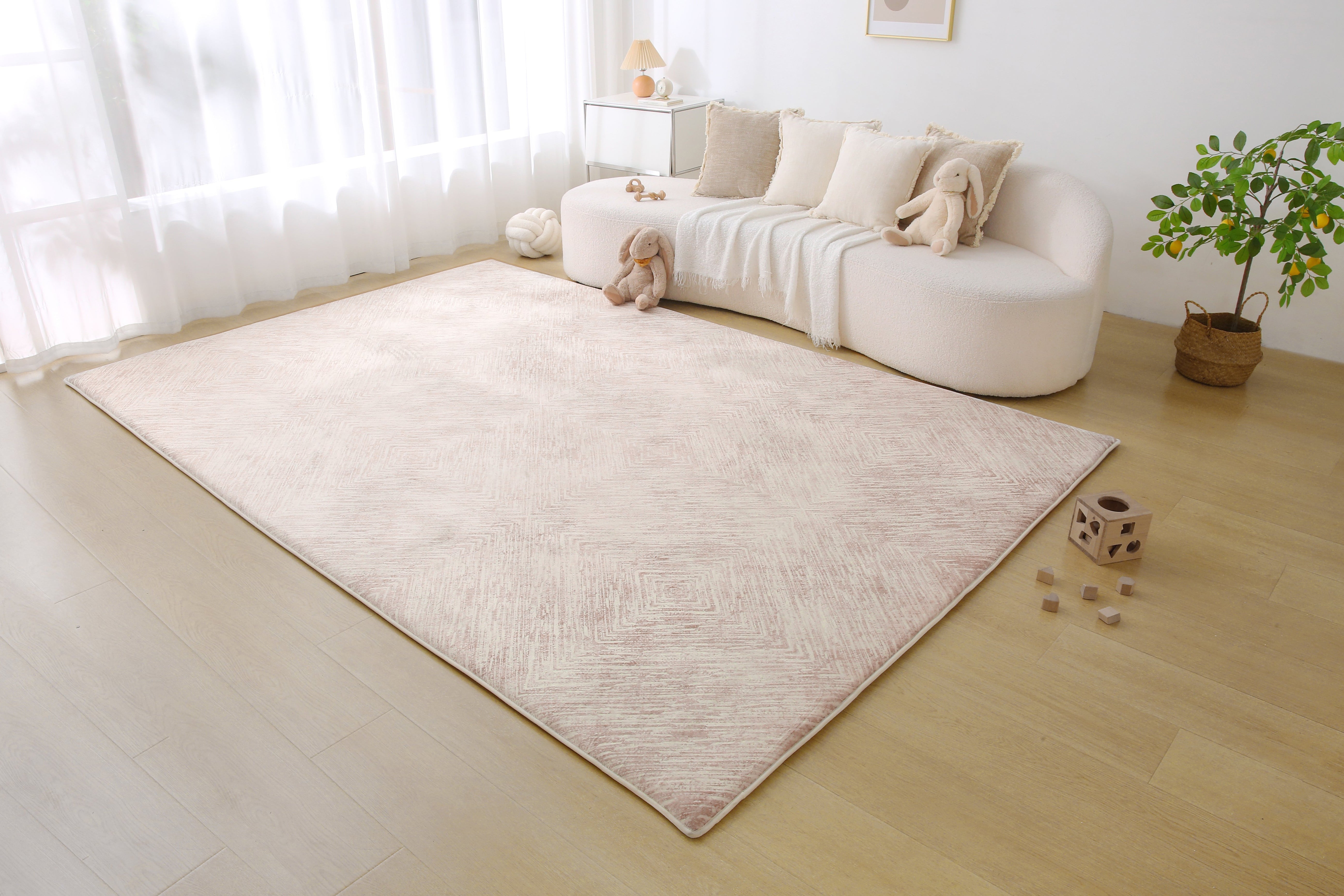 Plush Play Mat - Ikat Diamond - Nougat
