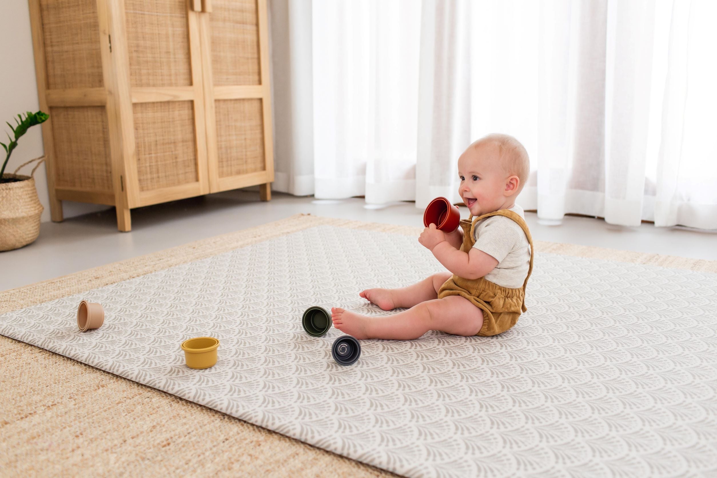 LARGE: Leopard / Neutral Scallops Play Mat